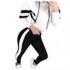 2023 Women's Hooded Cropped Sweatshirt Two-Piece Set - Autumn/Winter Collection