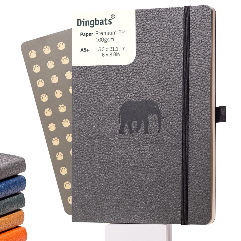 A5 Ruled Journal Notebook Softcover PU Leather Ideal for and Business with Elastic Pen and Bookmark Dingbats - - - Work, Travel, - Pocket, Closure,