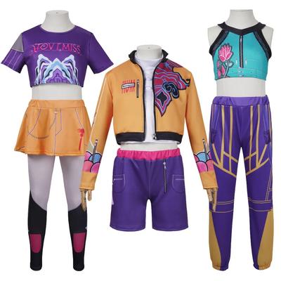 Halloween Huntrix KPop Mira Zoey Rumi Cosplay Kostýmy Sady pro Děti Děti Dívky Cosplay Anime Uniformy Dárky