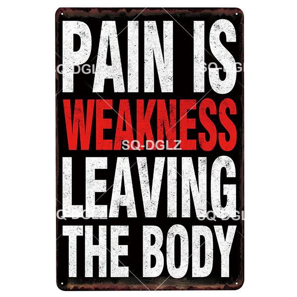 [SQ-DGLZ] Fitness Metall Zeichen Vintage Sport Club Metall Plaque Platte Gesundheit Wand Dekor Zinn Zeichen GYM Poster