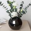 Round Flower Vase Stainless Steel Bowl for Home Centerpieces and