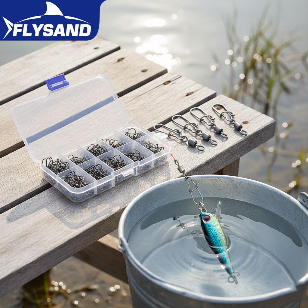 210 шт. Высокопрочные вертлюги для рыбалки 12-30 кг, вертлюги с застежкой Coastlock, рыболовные аксессуары чёрный