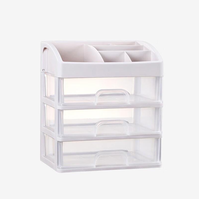 Transparent Desktop Cosmetic Storage with Drawers