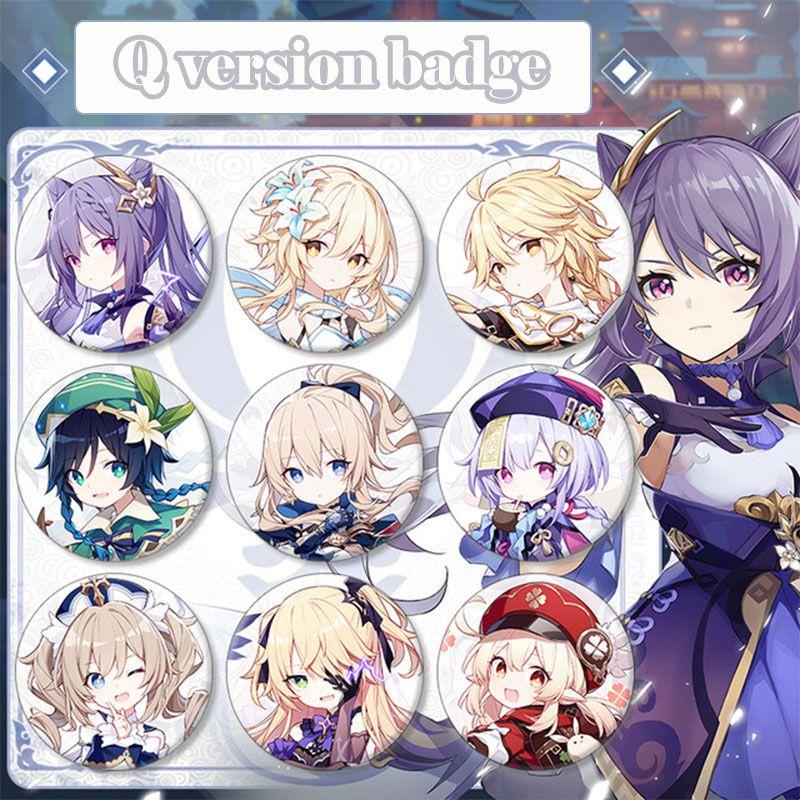 Captivating Fashion Jewelry Badge Featuring Cartoon Animation Brooch From Genshin Impact