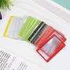 3X PVC Fresnel Lens Magnifier Pocket Credit Card Size PVC Frame Lightweight High Safety Square Lens Shape Magnifier