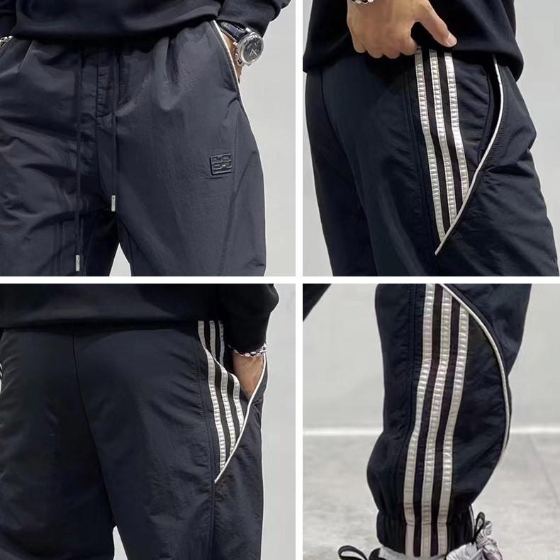 Pantalones Deportivos Largos de Verano para Hombre Color Sólido Holgados Secado Rápido Cordón Talla Grande Casual