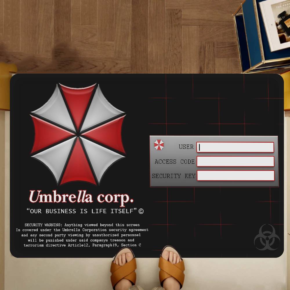 Game R-Resident E-Evil Entrance Door Mat Washable Non-Slip Living Room Sofa Chairs Area Mat Kitchen Welcome Doormat