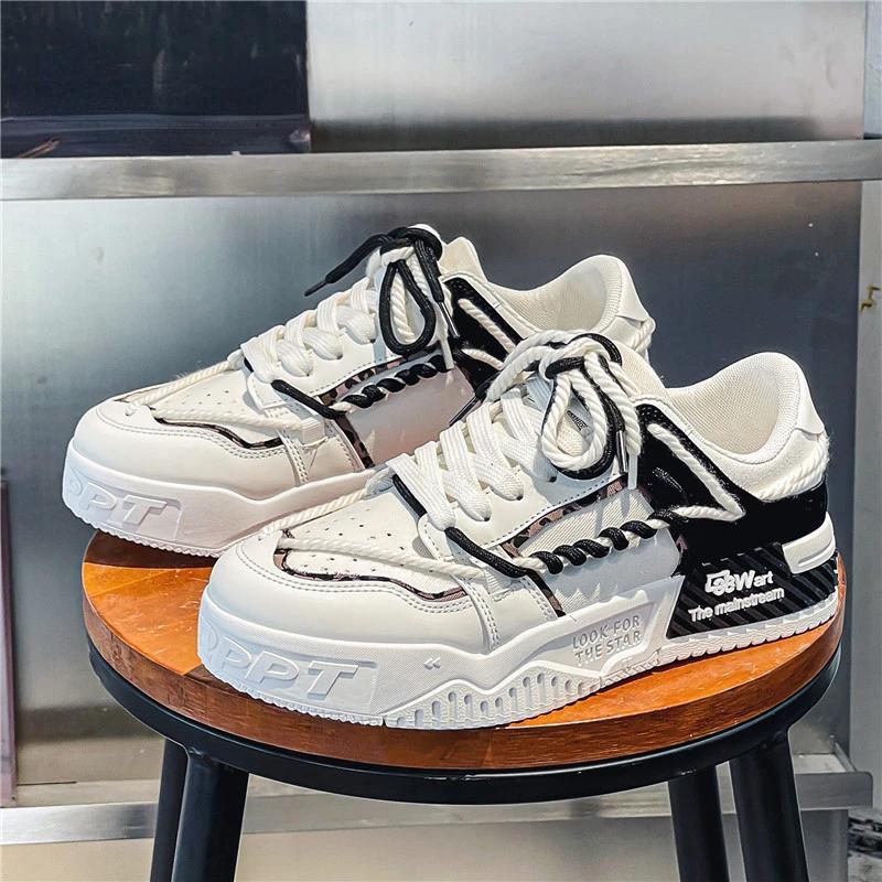 

Мужская обувь Кроссовки Модные туфли для скейтбординга на шнуровке Удобные дышащие вулканизированные туфли Студенческая спортивная обувь Zapatillas 44