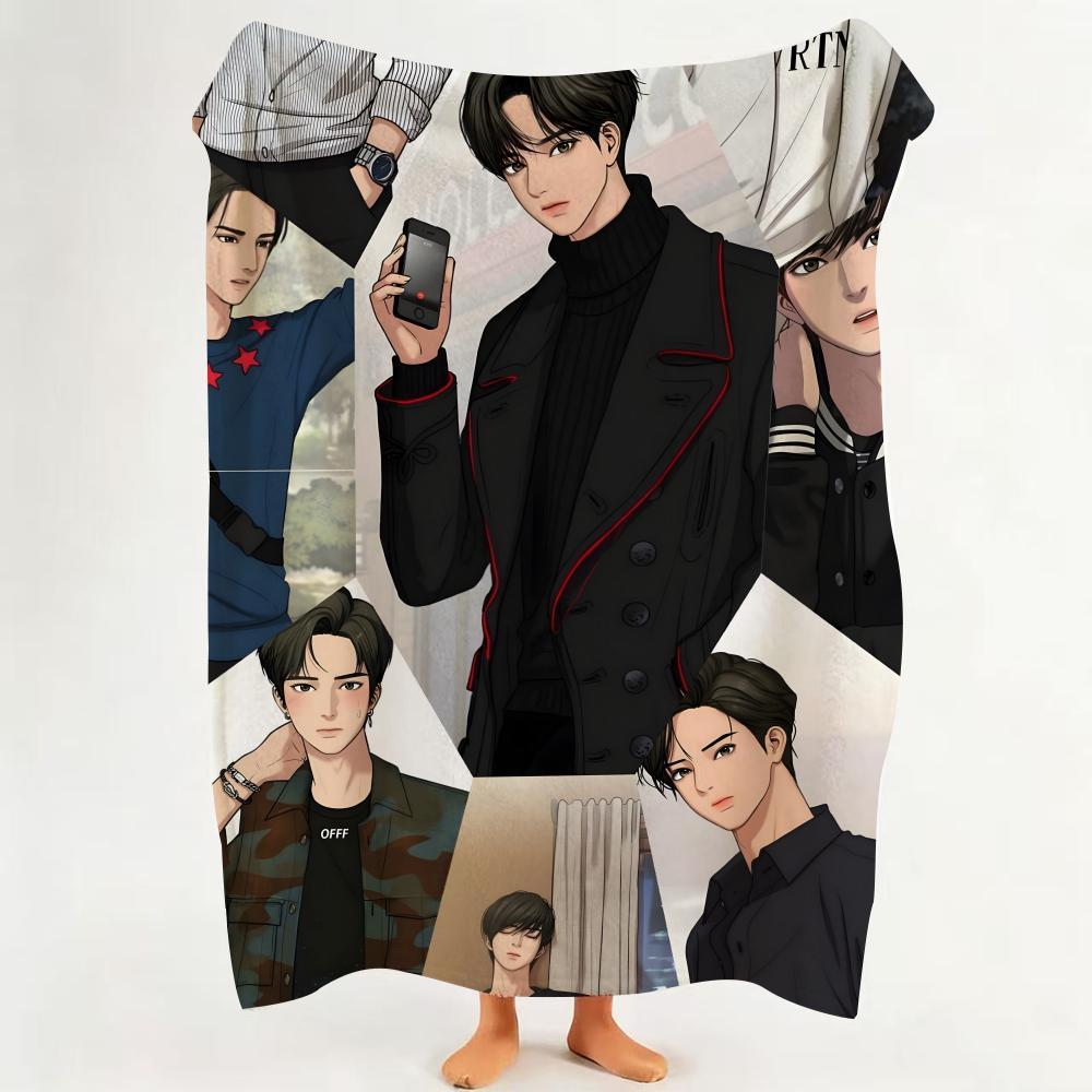 Manhwa T True B Beauty  Flannel  Blanket Suitable for Sofa Living Room Bedroom