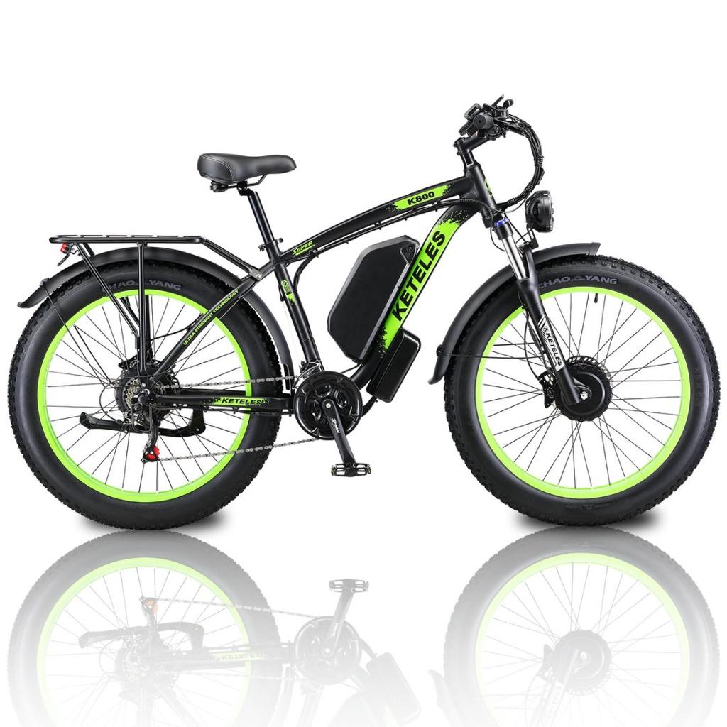 KETELES K800 E-Bike 2000W 48V23AH Battery Hydraulic Braking Electric Bicycle 21-Speed 26-Inch Fat Tire All Terrain Electric Bike