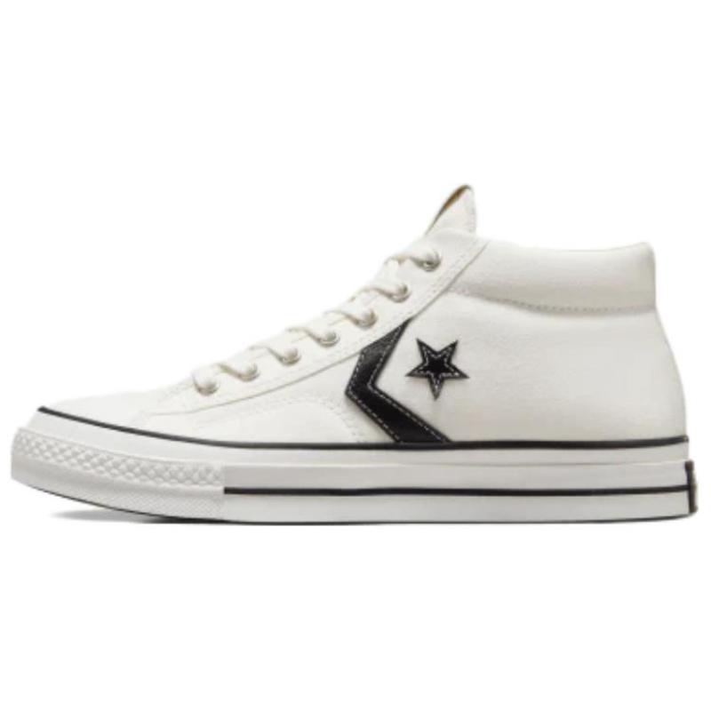 Converse Star Player 76 Versatile Comfortable and Simple Warm and Non-Slip Mid-Top Board Shoes Unisex White