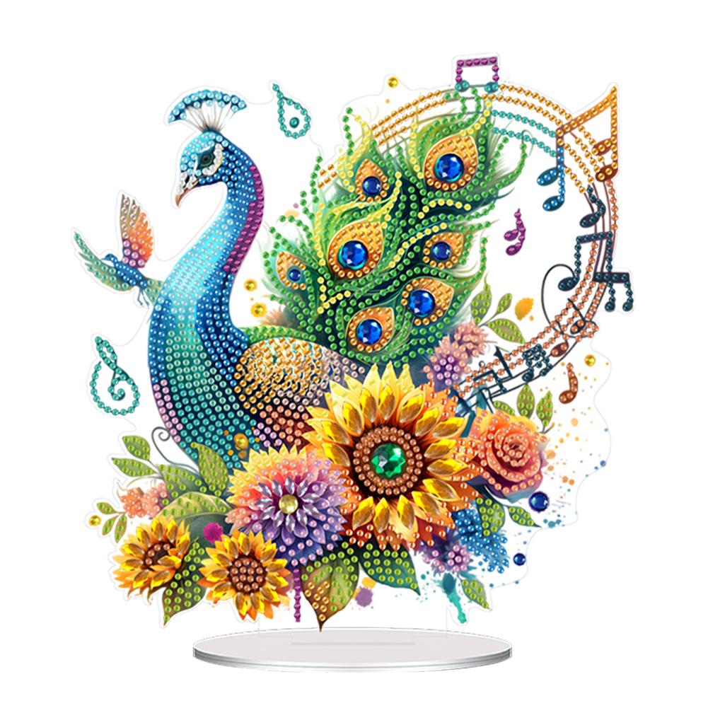 Acrylic 2D Flat DIY Table Top Diamond Painting Ornament Kits Diamond Painting Desktop Ornaments Kit Bedroom Table Decoration