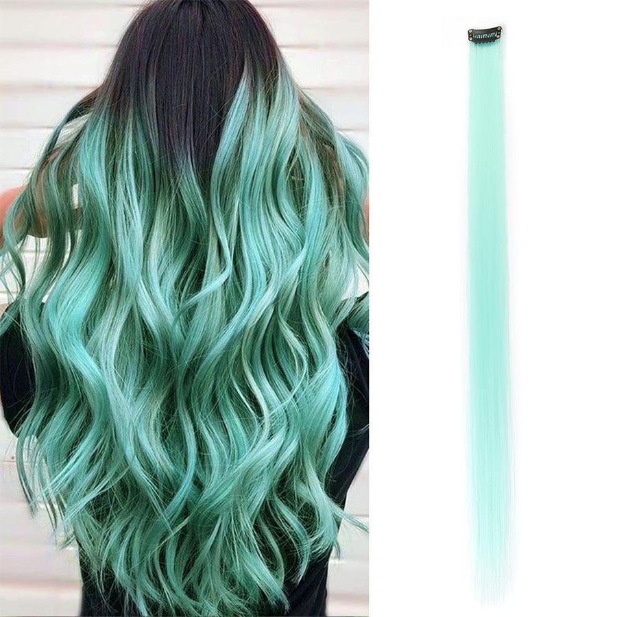 Colorful Invisible Clip-In Hair Extension: High-Temperature Silk for Highlighted Straight Hair