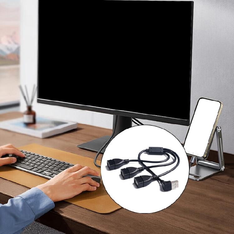 USB Splitter Adapter Featuring Chip Control for 5V3A Current Enabling Fast Charging of Three Devices