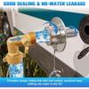 For RV City Water Inlet With Check Valve, For RV Campers Motorhome Trailer Marine 90° Solid Brass Hose Elbow