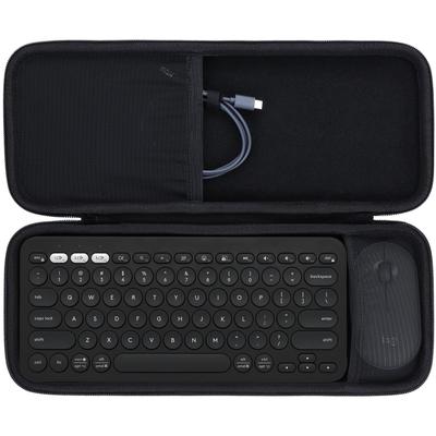 Logitech PEBBLE KEYS 2 K380sGR Wireless Keyboard + PEBBLE MOUSE2 M350sGR Wireless Mouse Set (Black Case) Compatible with Lebakort Storage Case