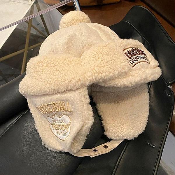WTEMPO Autumn/Winter Plush Bomber Hats Women Plush Velvet Warm Ear Protection Hats Outdoor Skiing Cycling Hats