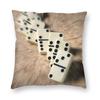Falling Dominoes Square Pillowcase Polyester Linen Velvet Creative Zip Decor Pillow Case Bed Cushion Cover