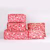 6pcs Blue Floral Travel Organizer Bags Polyester Storage for Clothes Toiletries Accessories Business Trip Home Organization