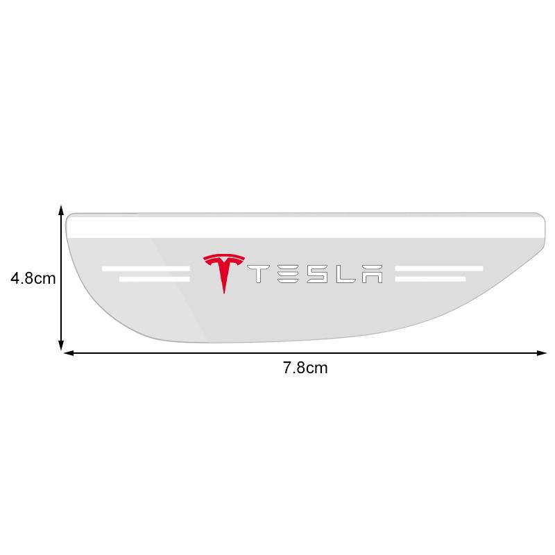 KZGT2 2Pcs Car Rear View Mirror Sticker Rain Eyebrow Shield Sun Shade Cover For Tesla Model 3 Y S X 2021 Roadster Cybertruck Juguete