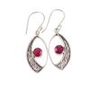 Pink Rubellite Gemstone 925 Sterling Silver Jewelry Handmade Boho Earrings1.60" EE-61-7