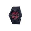 G-SHOCK Series Fashionable Color Contrast Street Classic Pointers Three Eyes Dual Display Sports Waterproof Quartz Movement Resin GAS-100AR-1A