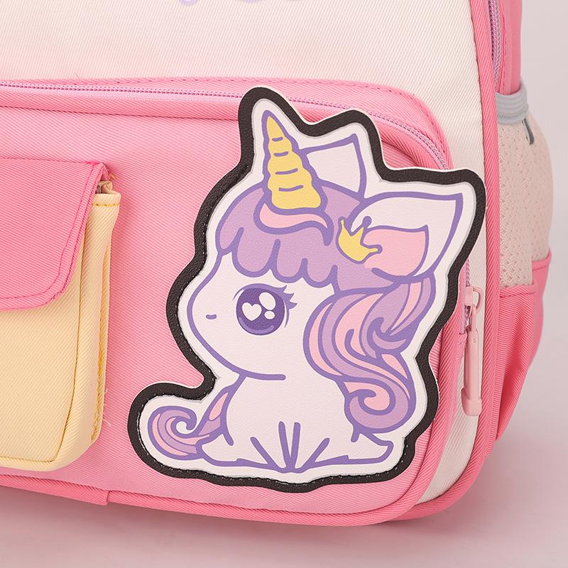 Kindergarten Schoolbag  Female Cartoon Unicorn Backpack  Simple and Lightweight Large Class Children's Backpack