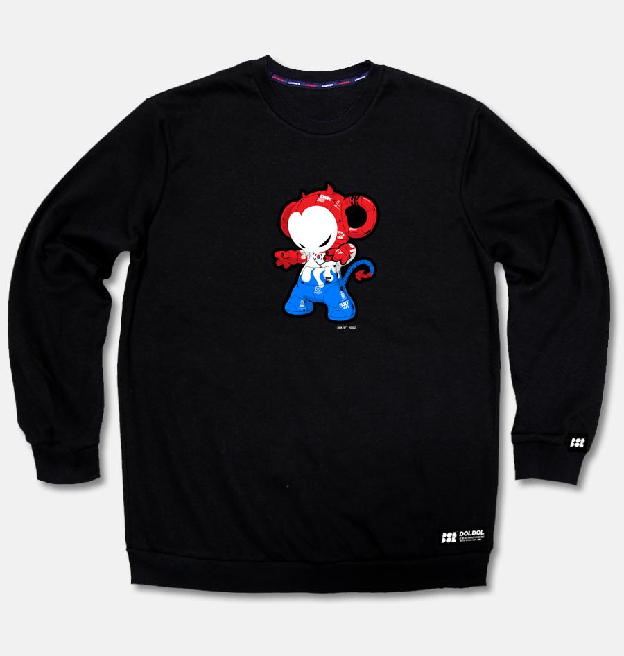 DOLDOL Dmk_Mtm_77 Graffiti Artist Devil Monkey Dmk Nft Character Long Sleeve Sweatshirt Long Sleeve