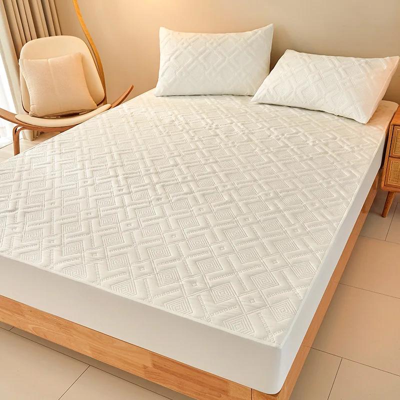 Bed Linen Mattress Protector Double Bed Set Waterproof Urine Pad Home Non-slip Queen Bedding Set Quilt Cover Cotton Sheets Full