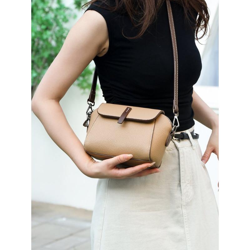 Borsa Piccola da Donna Monocolore di Lusso Designer Moda Borsa a Spalla Messenger Borsa a Tracolla in Ecopelle PU da Donna Bolsas