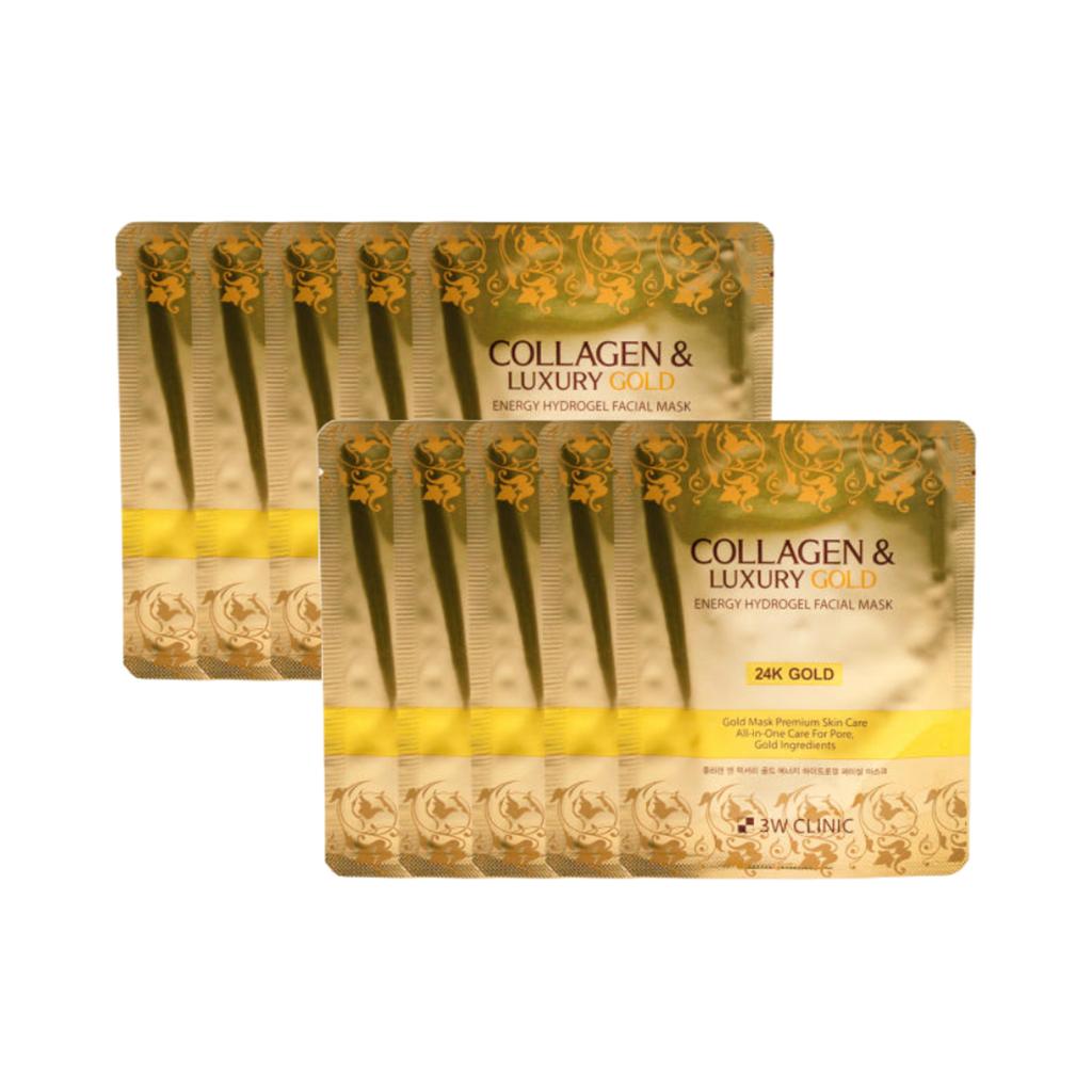 3w Clinic Kolagenowa Luksusowa Złota Energetyzująca Maska Hydrożelowa do Twarzy 30g*5szt. (4 Opcje)