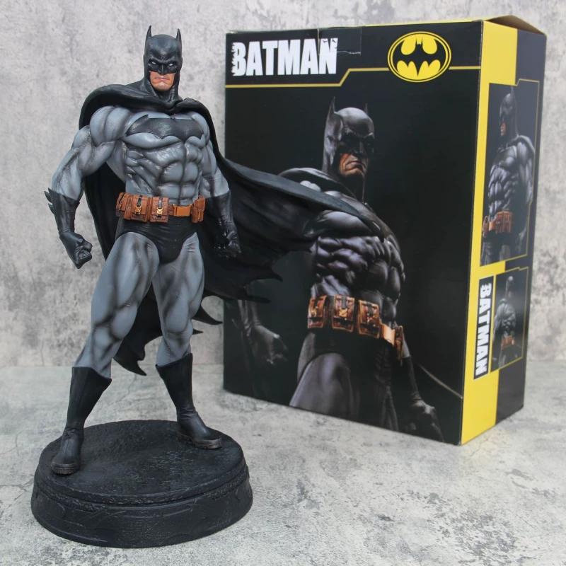 38cm Justice League Dark Knight Batman Figure Large Size Muscular Superhero Statue Anime Model Toy Desktop Ornament Boys Gift
