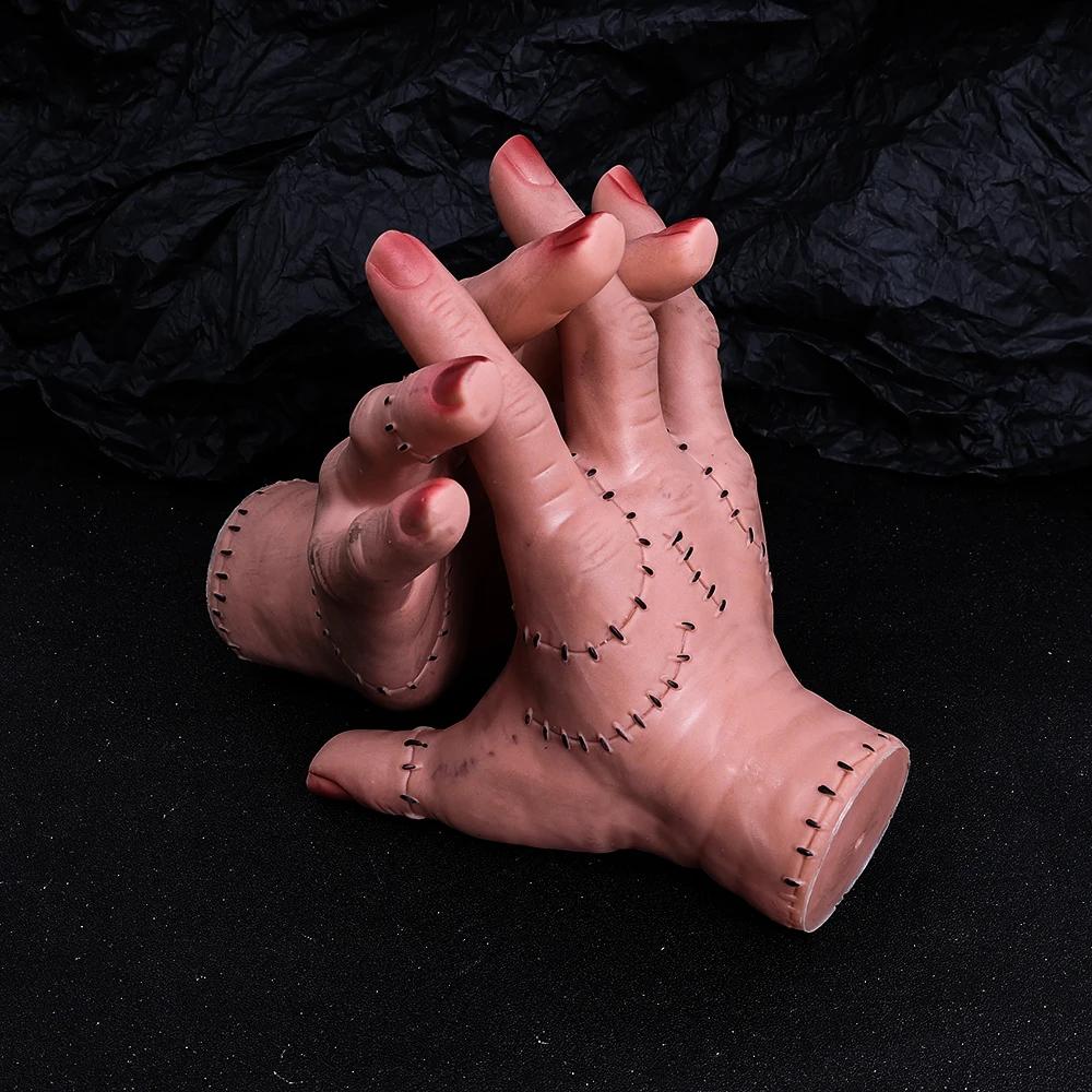 Wednesday Addams Pvc Ding Hand Cosplay Addams Familie Figurine Woondecoratie Bureau Ambachten Halloween Feest Kostuum Rekwisieten