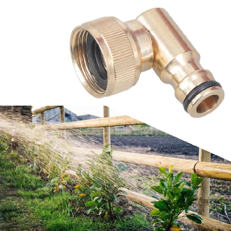 Connettore per Tubo da Giardino a 90 Gradi Gomito in Ottone per Tubo da Giardino Adattatore in Ottone Massiccio