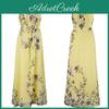 Elegant Plus Size Womens Floral Sleeveless Belted Maxi Long Dress For Summer Parties