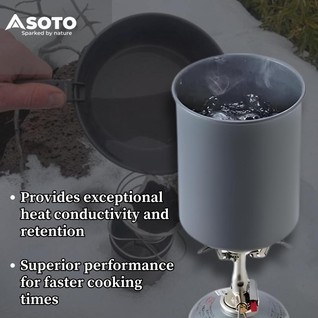 SOTO Cookware Mug Set for and Outdoor Activities Thermolite & 4-Piece - Lightweight, Compact, Solo/Duo Use, Hiking, Trekking, Camping, - SOD-522
