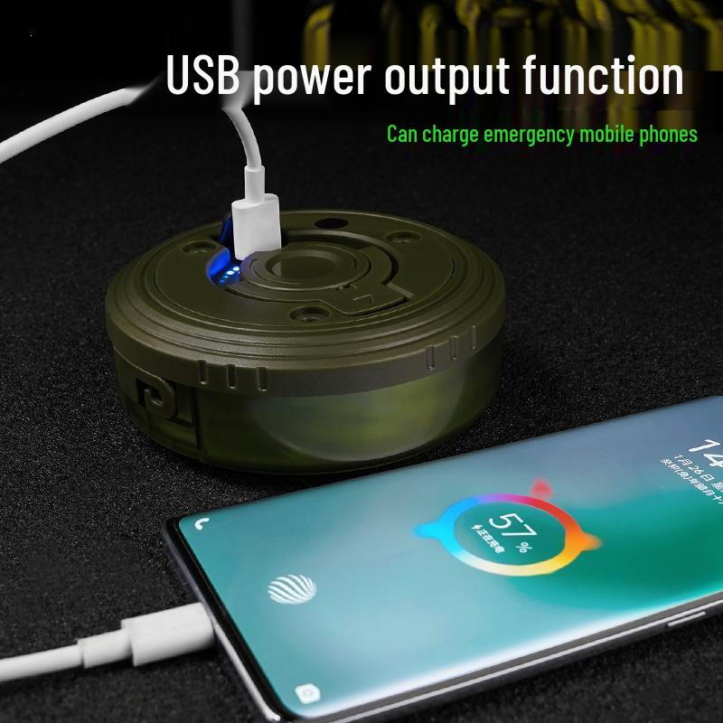 USB Rechargeable LED Camping String Lights with Tent Storage and Tape Measure