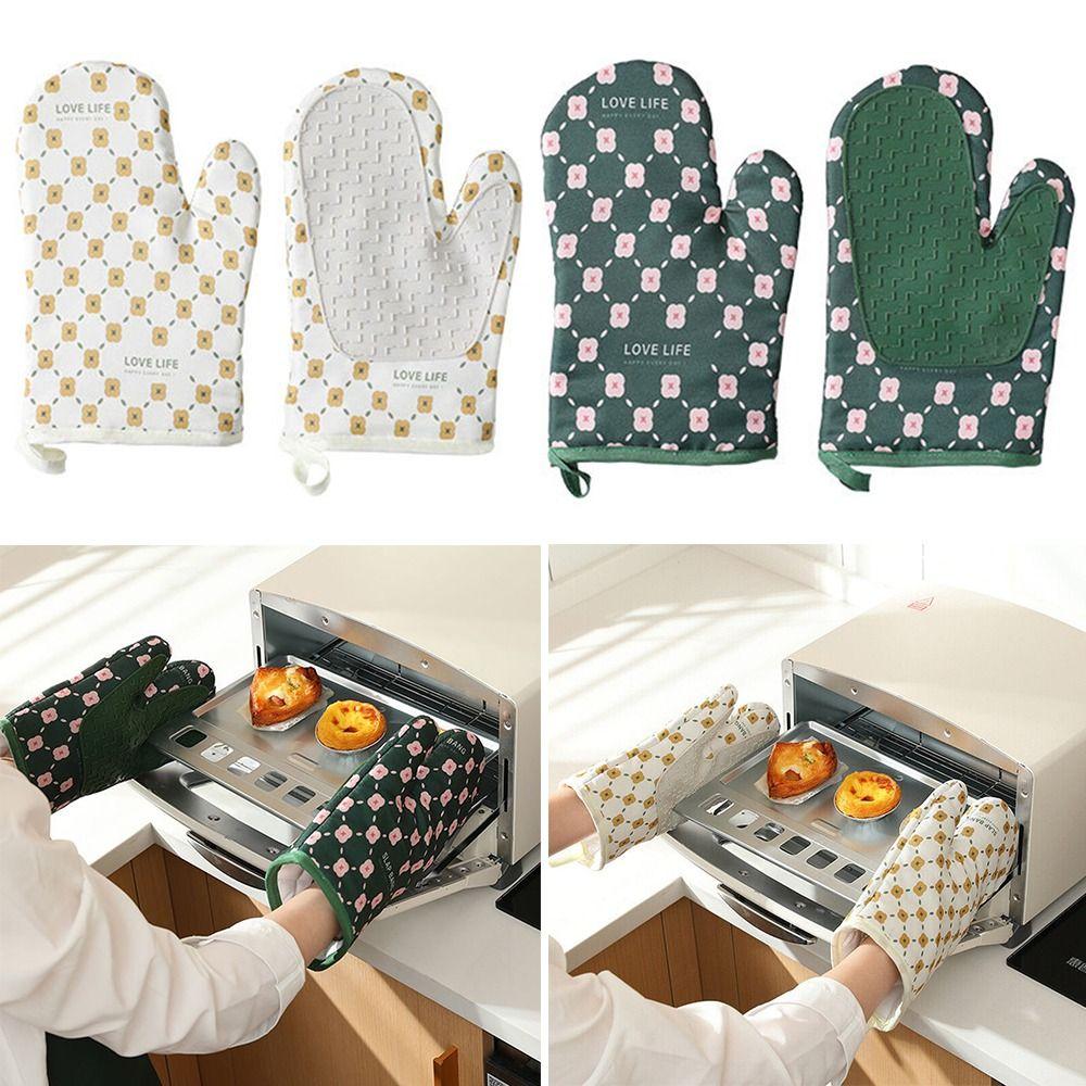 

Нескользящие изоляционные термостойкие перчатки для приготовления пищи, кухонные принадлежности для барбекю, перчатки для выпечки