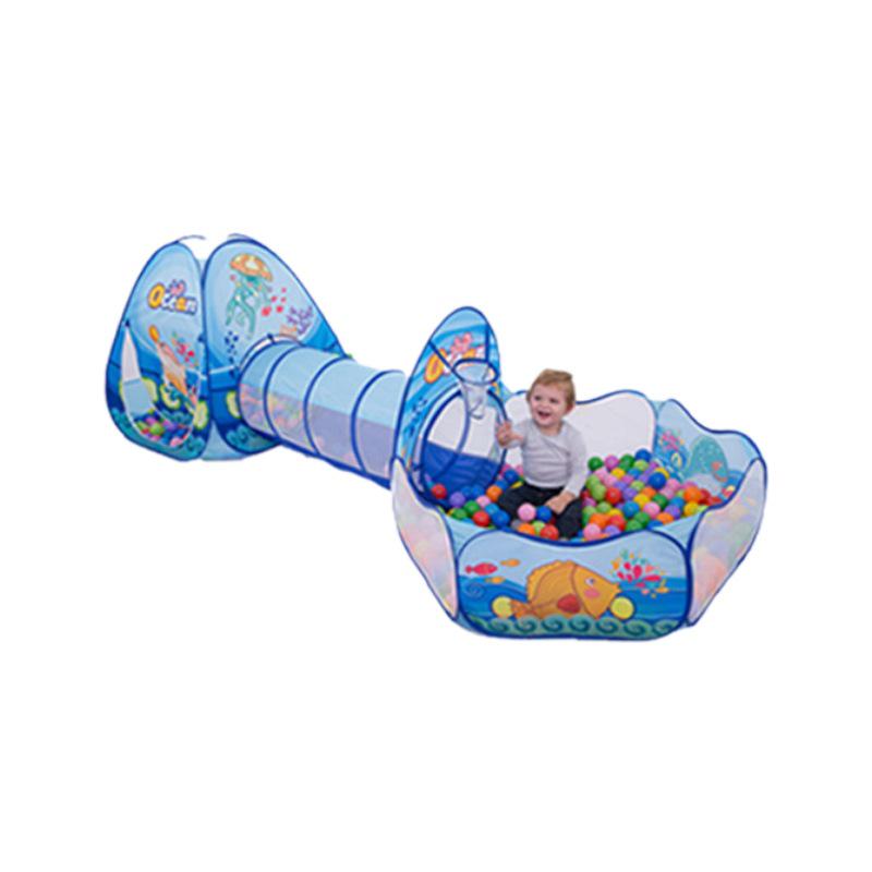 Baby Play Tent Set: 3-in-1 with Basketball Pool & Crawling Tunnel for Children Aged 0-3