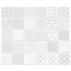 30 Stück Geometrisches Muster Sashiko Schablonen-Set Wiederverwendbare Patchwork-Schablone Reparaturzubehör