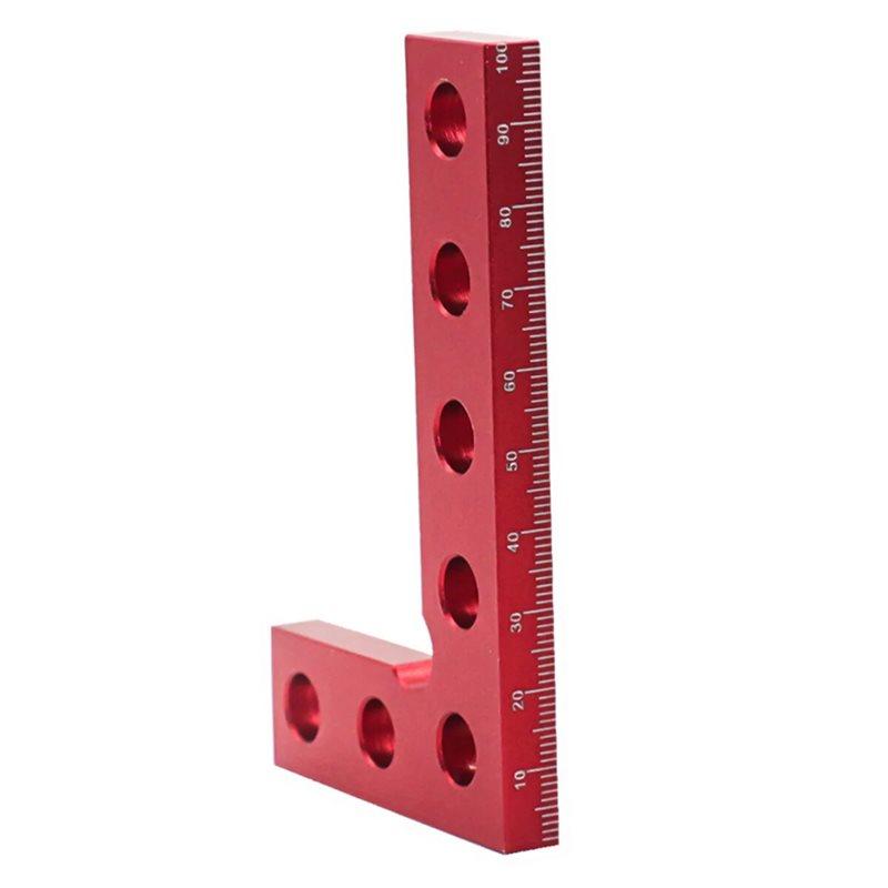 ABBY-Pocket-Sized Aluminum Carpenter Square L Square Right Angle Ruler Framing Tool For Woodworking красный