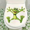Toilet Lid Stickers, Cartoon Frog Design,Waterproof Bathroom Wall Decal, Removable Wall Stickers for Toilet Tank And Ceramic Tile
