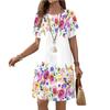 Fashion Flower Print Dress Casual Loose Comfortable Casual Dresses