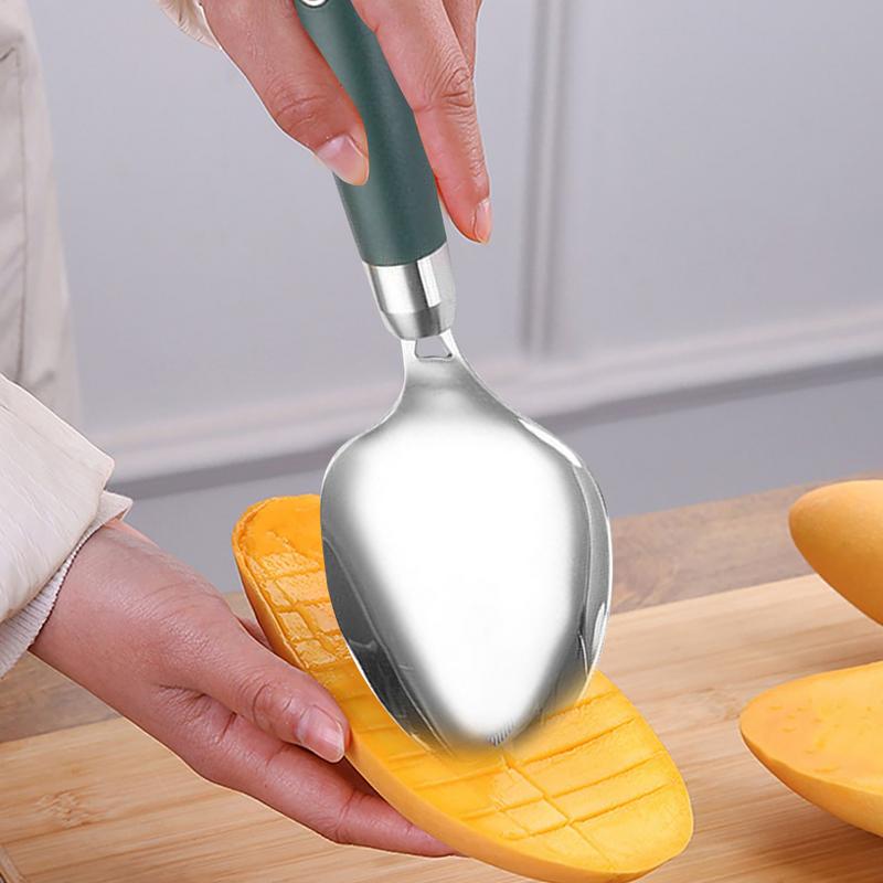 Multi Functional Mango Peeler Mango Peeling Cutting Knife Mango Peeling Separator Mango Scoop Avocado Peeler Fruit Kitchen Tool