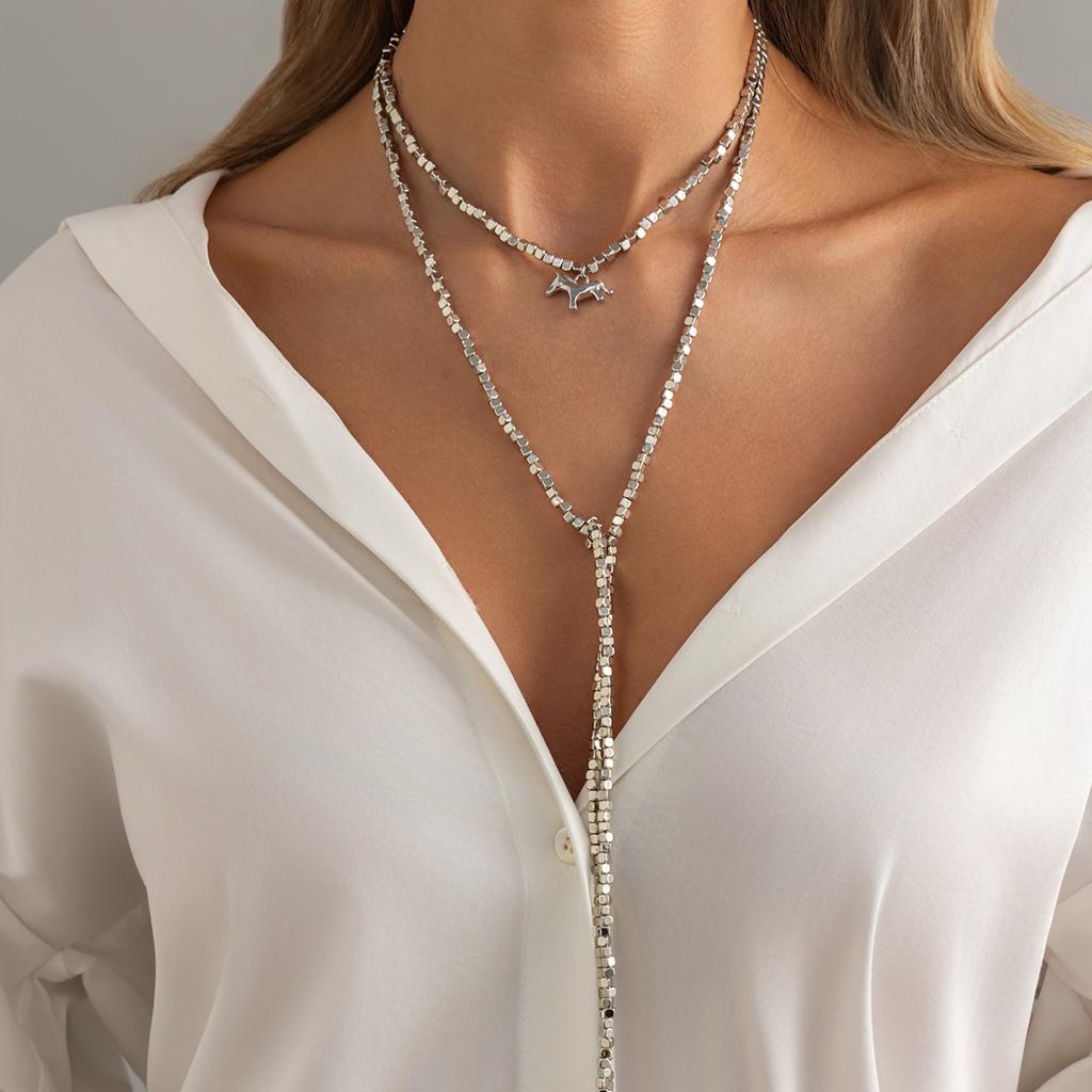 Vintage Long Beaded Necklace – Personalized Multi-Layer Layering Design, Women’s Small-Niche Light Luxury Jewelry, Daily To Evening Versatile