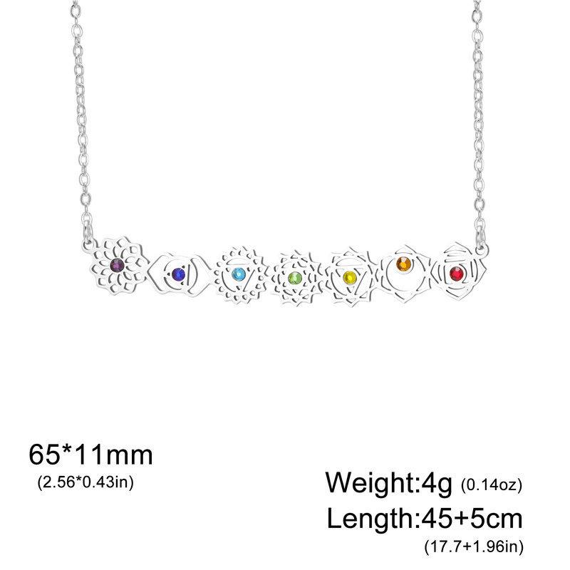Custom Stainless Steel Yoga Necklace with Zirconia Pendant