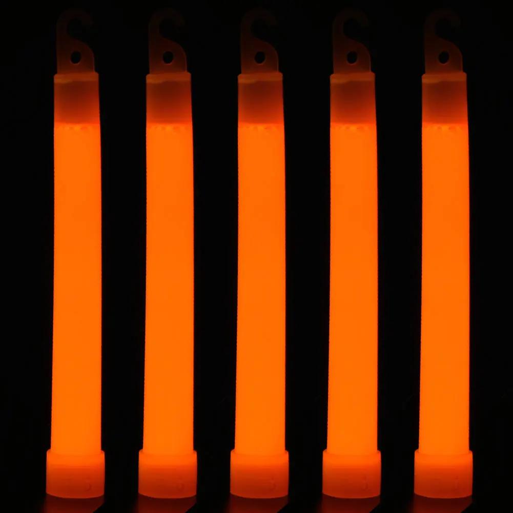 1-50 Bâtons Lumineux avec Crochet 6 pouces Lumière Fluorescente pour Randonnée Camping Plein Air Urgence Concert Fête Bâtons Lumineux