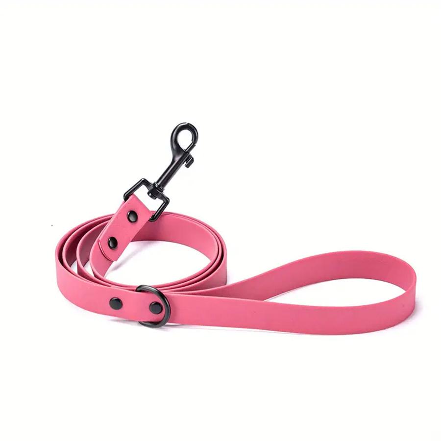 Waterdichte Hondenhalsband - Duurzaam & Sneldrogend Trektouw Met Reflecterende Stiksels - Verstelbaar Voor Kleine Tot Grote Rassen - Perf (Rose Red,S) rozerode kleur