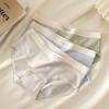 5PCS Cotton Crotch Simple Solid Briefs Thin Women's Underpants Sweet Mid Waist Panties  Gifts