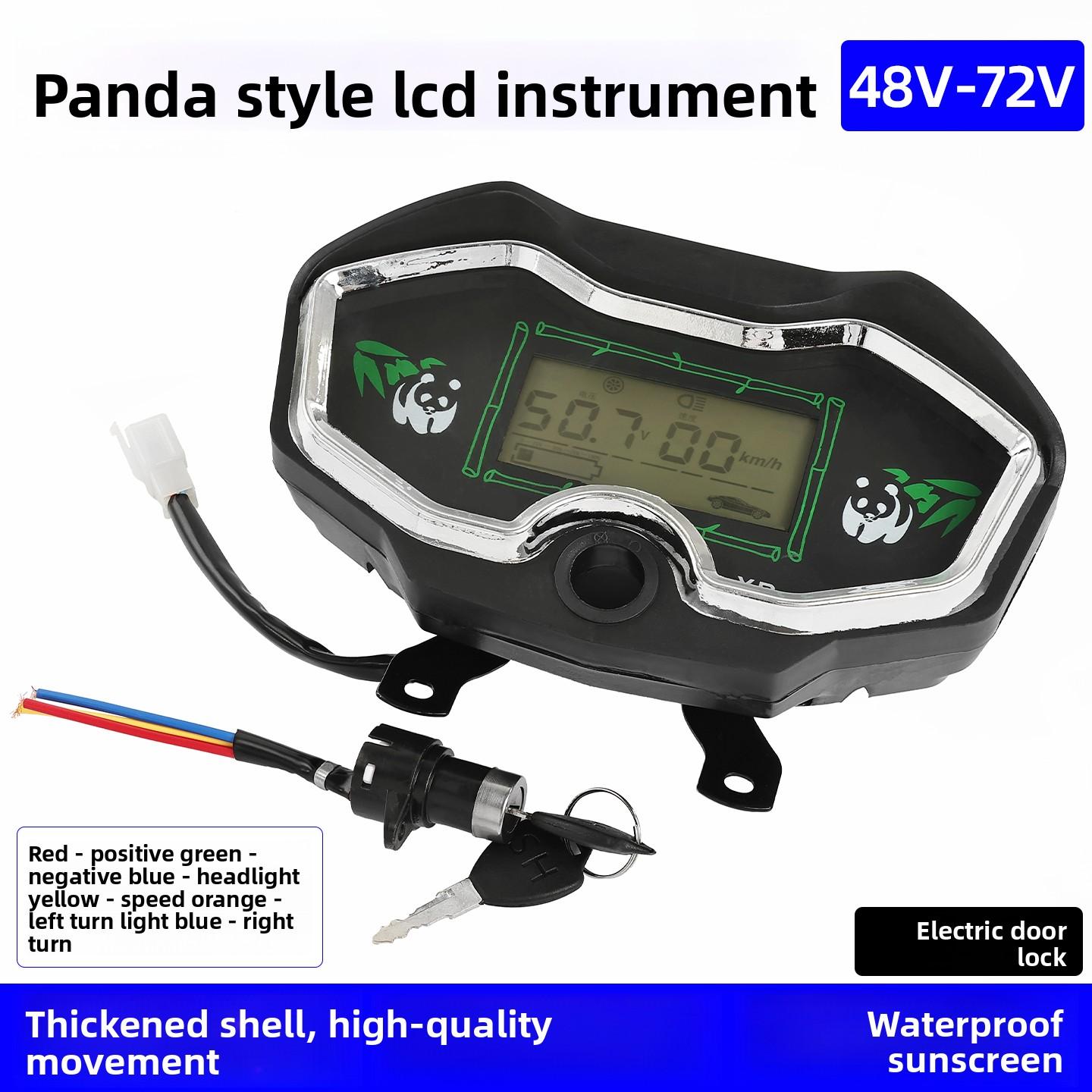 Elektriskā trīsriteņa panelis, panda stila šķidro